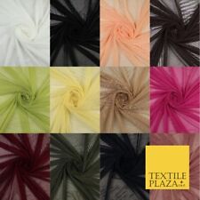 12 COLOURS Soft Power Mesh 4 Way Stretch Net Dress Dance Lingerie Fabric 58"