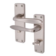Door Handles Satin Nickel Lever on Back Plate Door Set Pack Kit Lock
