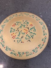 Large Vintage Compact Zenette England Mirror  Powder Make Up Antique Flowers