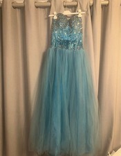 Baby Blue Strapless Prom Dress Grace Karin Size 6 Perfect Condition