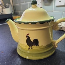 RARE Zeller Fayencerie CHICKEN AND ROOSTER TEA POT