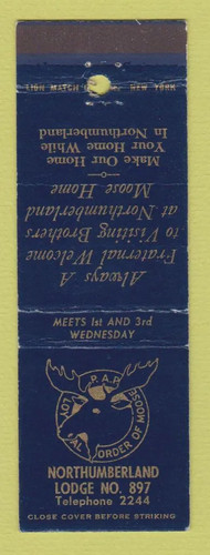 Matchbook cover moose lodge - -,