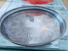 Fabulous Galleried Oval Cavalier Cocktail Serving Tray