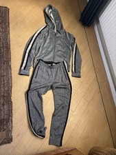 VICTORIA SECRETS PINK SILVER METALLIC TRACKSUIT SIZE 10 VGC