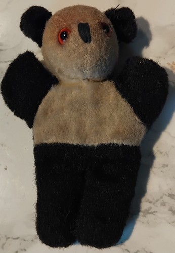 Vintage 1960s wool plush panda - plush,