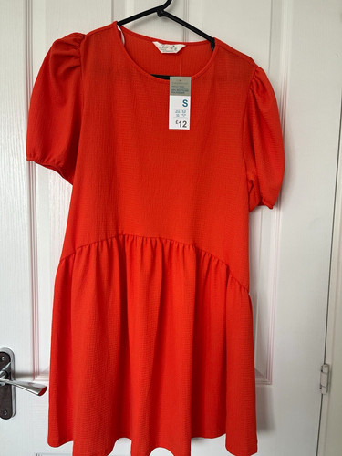 Primark orange textured smock - primark,