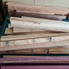 9.6kg Hardwood Offcuts | Offcut Strips Of Various Hardwoods, Walnut, Maple, Oak