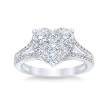 1 Ct Heart Shape Cluster