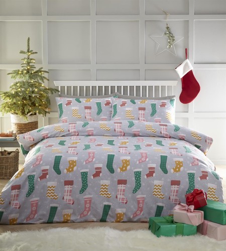 Christmas stockings duvet - christmas,