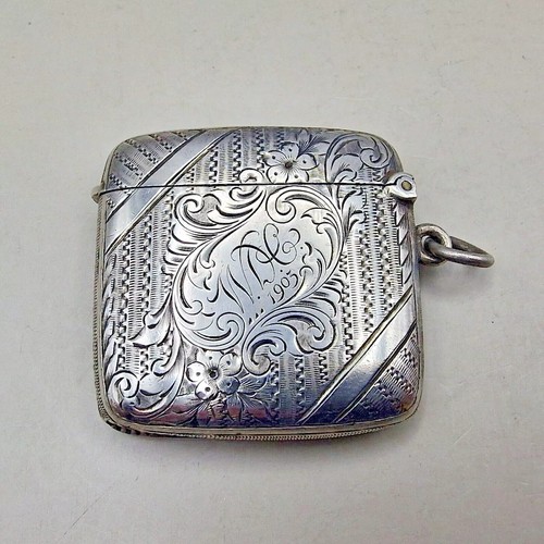 Sterling silver vesta case - sterling,