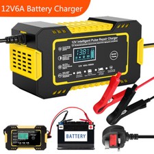 Motorcycle Battery Charger Optimiser 12V 6A Trickle Charger Smart Pulse Repair