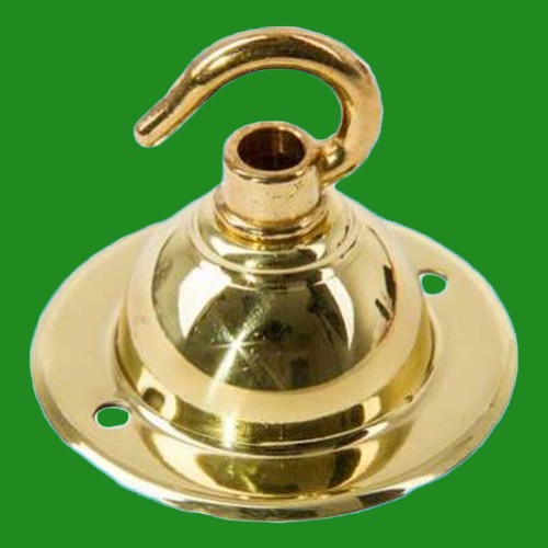 Polished brass ceiling hook - polished,