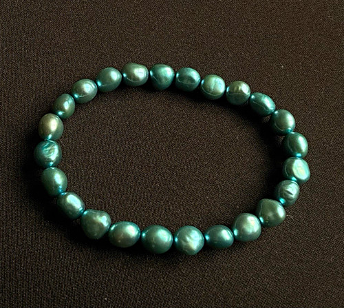 Preloved blue cultured - cultured, pearl