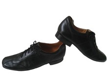WERNER KERN BLACK LEATHER BALLROOM DANCE SHOES MEN'S SIZE US 7 MADE IN ITALY