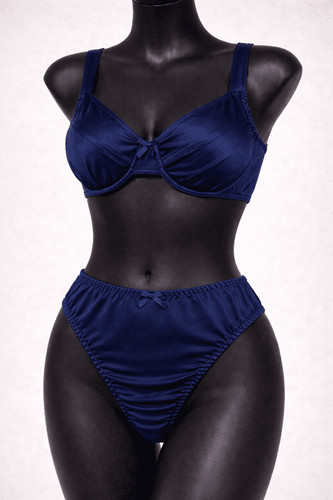Ladies navy blue satin - ladies,