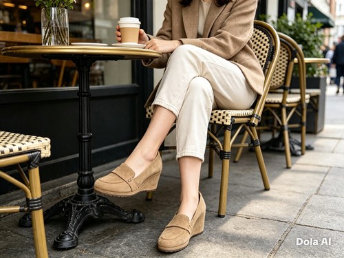 Bennett beige suede wedge - l.k.,