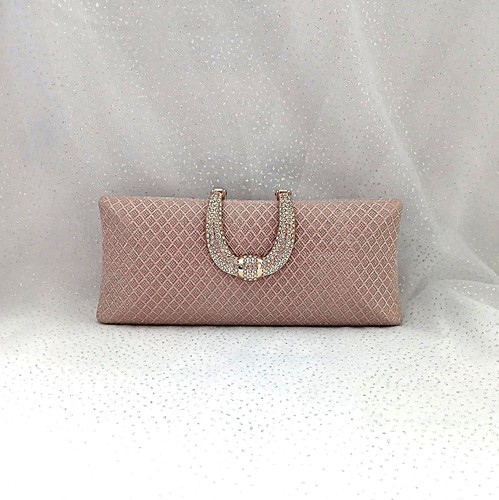 Rose gold evening clutch - rose,