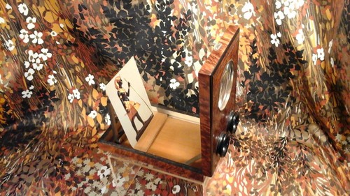Burr walnut veneer stereo - walnut,