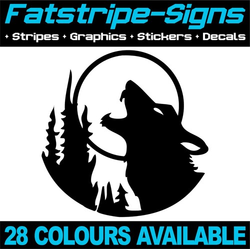 Howling wolf head stickers - head,