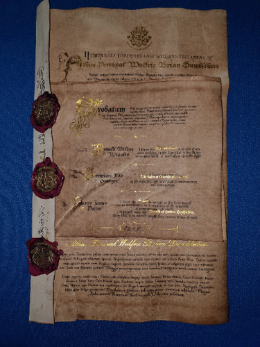 Albus dumbledore last will - dumbledore, &