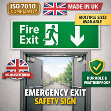 Fire exit sign plastic - sign,