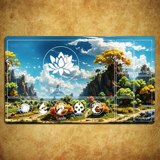 Magic The Gathering MTG Vibrant Forest Play Mat 60cmx35cm with Zones