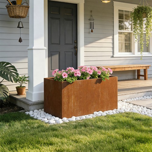 Corten steel planter - corten,