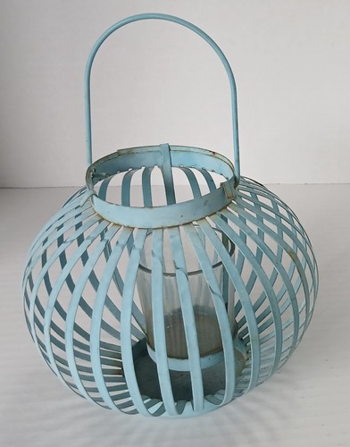 Vintage metal bird cage candle - vintage,