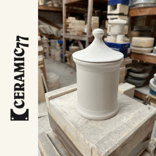 Ceramic storage pot slip cast - ceramic,