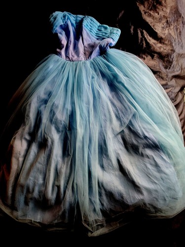 Handmade blue tulle - blue, cinderella