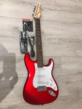 Aria STG003 Electric Guitar - Candy Apply Red - FREE Strap,Capo,Cable