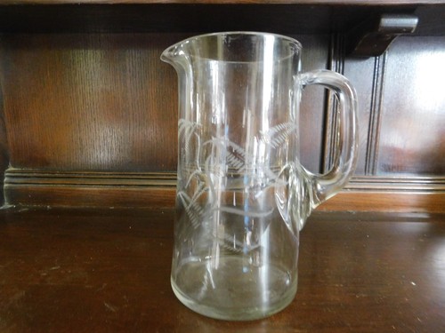 Vintage etched glass - etched,