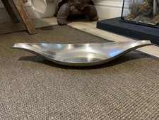 Stainless Steel Boat Shape Serving Dish/fruit Bowl Made In London 1960’s