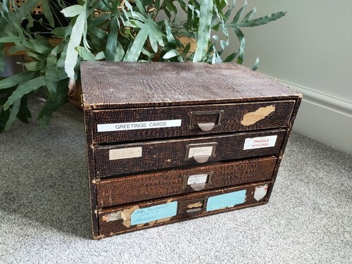 Vintage drawer stationary - vintage,