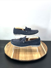 Topman Men Navy Suede Loafers