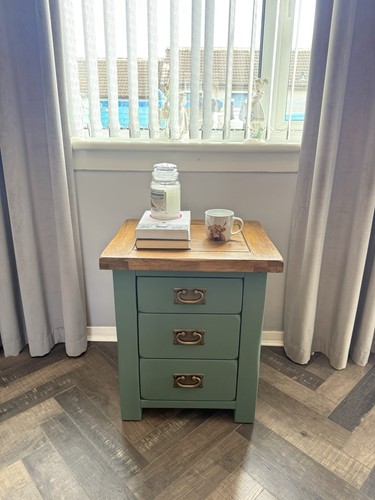 Solid oak bedside table - bedside, 3