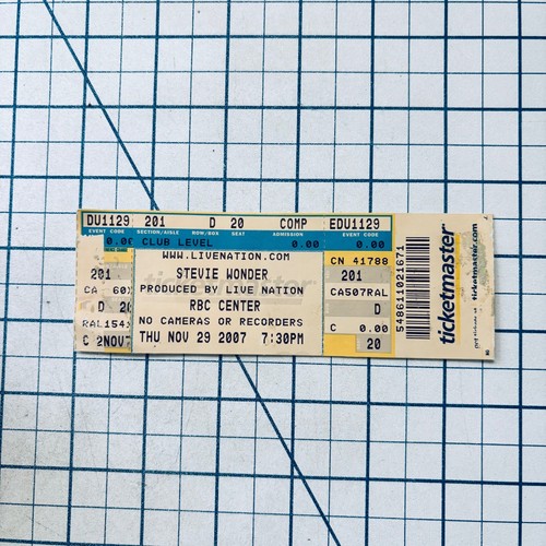 Stevie wonder concert ticket - stevie,