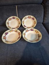 4 x Waterside Fine China Side Plates Floral Design 20cm