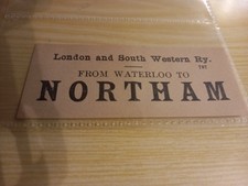 London And South Western Railway- LUGGAGE LABEL- Frm Waterloo To Northam