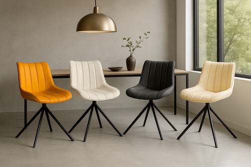 Swivel dining chairs matt - 2,