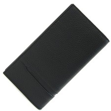 BVLGARI Octo 36966 Bi-fold Long Wallet Black Leather Men's