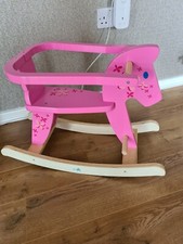 Wooden, Rocking Horse, pink colour.