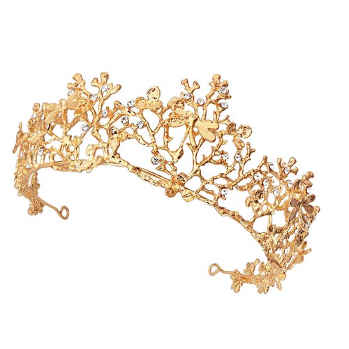 Vintage style golden - style, tiara