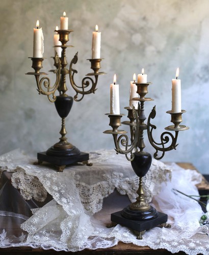 Pair antique french ormolu - french,