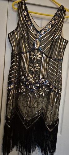 Black and gold - black, sequin