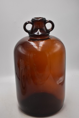 Vintage brown glass demijohn - vintage,