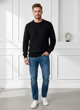 Mens Plain Classic Cable