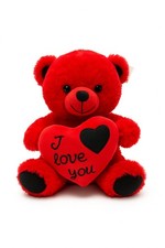 I Love You Teddy Bear 30cm Soft Red Clour Black Writing Gift Idea