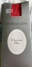 Christian Dior Vintage Diorella Ultra Tights 15 Denier Dior Red