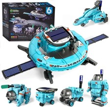 STEM Solar Robot Toys 6in1 Educational Science Kit Kids 8+ DIY Building Robotics